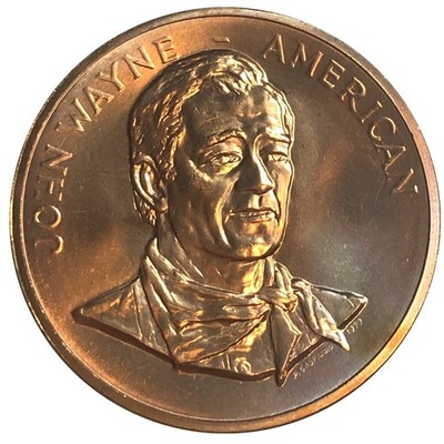 1979 John Wayne American Cowboy Bronze Medal 34mm In Airtite Capsule