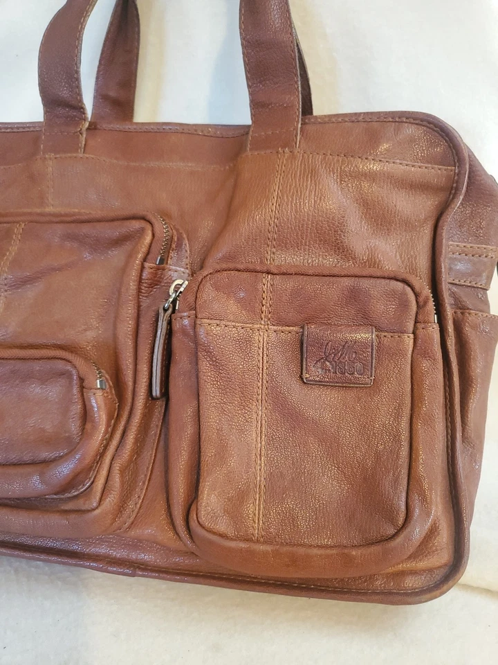 Maletín Johnston And Murphy, Cuero, Asa Superior Sin Correa Bonito Cuero  Foto 3 de 4