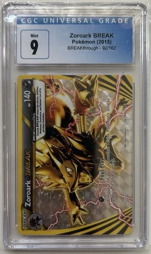 Pokemon TCG -  Zoroark BREAK 92/162 - BREAKthrough - CGC 9