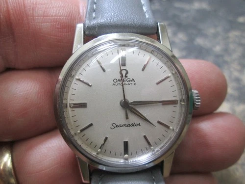 OMEGA SEAMASTER CAL 501 AUTOMATIC MEN RUNNING STAINLESS WRIST WATCH