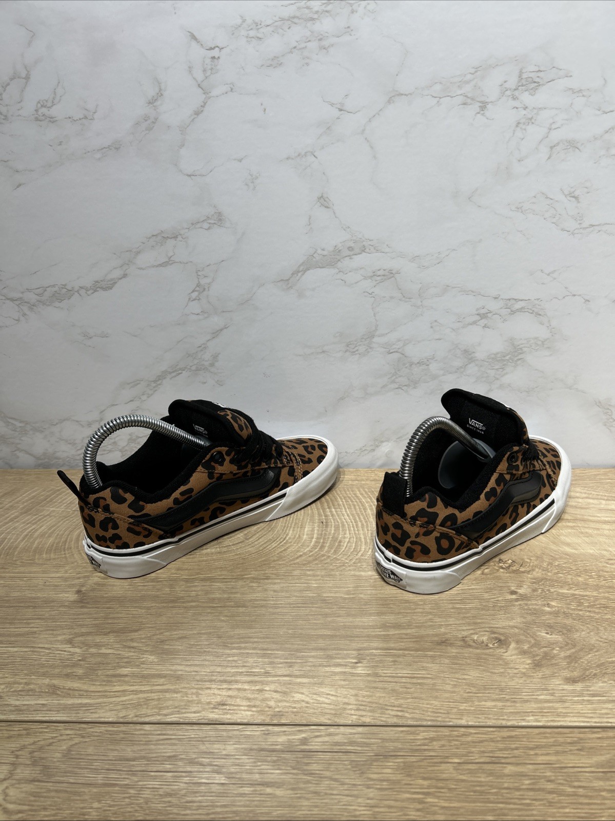 Vans Knu Skool Skate Sneakers Big Kid Leopard Print Black 1496272 Sz 3.5 New thumbnail 8