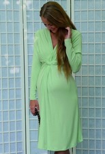 Umstandsnachthemd Stillnachthemd grün  34 36 38 40 42 44      NEU