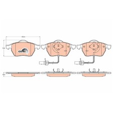 Satz Bremsbeläge Bremsklötze vorne für Seat Exeo ST 3R5 Skoda Superb 1 | 2426
