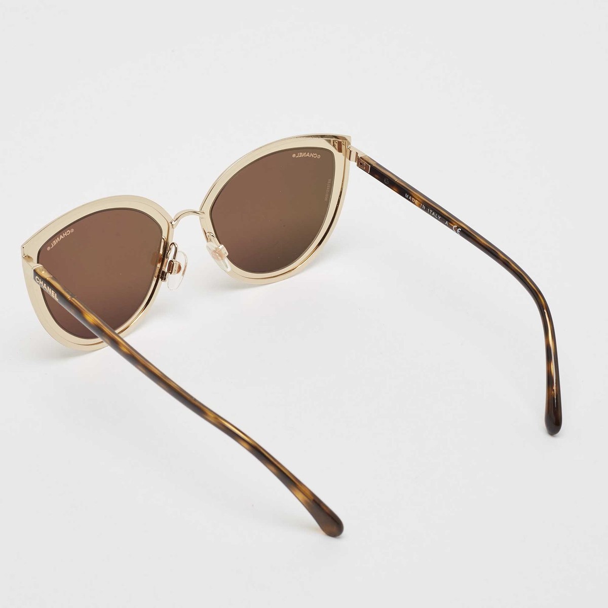 シャネル CHANEL サングラス 4222 Chanel Gold/Brown Mirror 4222 Cat Eye Sunglasses | eBay