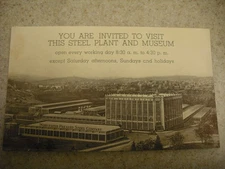 Vintage RPPC,  Worcester Pressed Steel Co & Museum, Worcester, MA w/Map on Back!