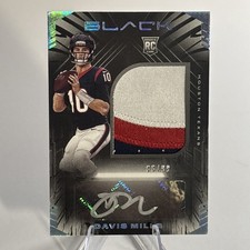 2021 Panini Black Rookie Patch Autographs Davis Mills #223 66/99  3 Color Patch