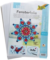 folia 450230 - Fensterfolie Farblos, Selbsthaftend, Ca. 23 X 33 Cm, 10 Bogen - I