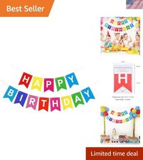 Delightful Rainbow Happy Birthday Backdrop - Perfect for Indoor/Outdoor Parties