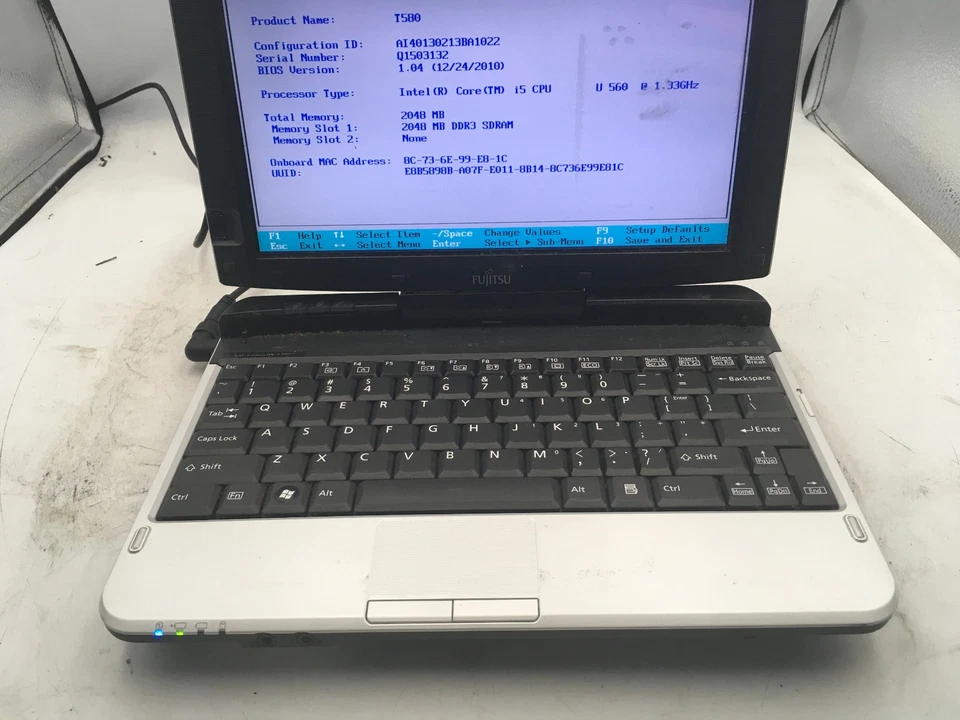FUJITSU LIFEBOOK T580 - BOOTS TO BIOS - INTEL I5 U560 - 2GB RAM - NO OS -READ-BB - Image 3 of 4