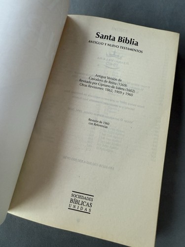 Reina-Valera SC 1960 - Santa Biblia - Antiguo Nuevo Testamento Spanish Bible NEW - Picture 8 of 12