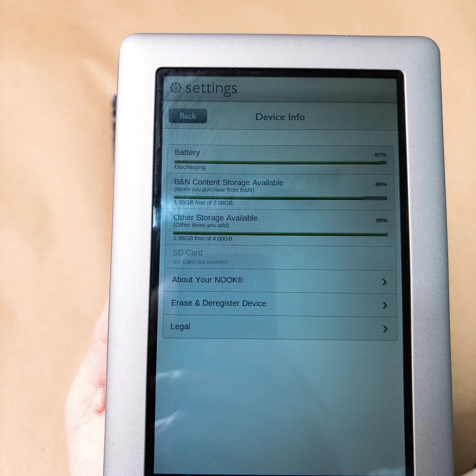 Barnes & Noble Nook цвет планшетов 4GB Wi-Fi 7 дюймов BNTV250A комплект кожаный чехол - Изображение 4 из 4