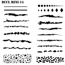 Fishing lure mylar reusable airbrush stencils custom painting scales MINI #4