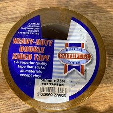 Faithfull FAITAPEDS Double Sided Tape Heavy-Duty 50mm x 25m More at discount