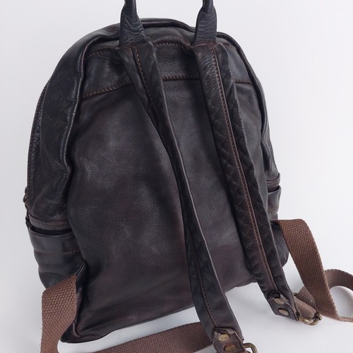 Vera Pelle Rucksack Tasche braun Ledertasche Backpack klassisch Freizeit Damen - Bild 10 von 24