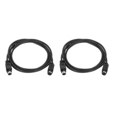 6.6 Feet PS/2 Keyboard Extension Cable, 2 Pack 28 AWG 6 Pin Male to Female