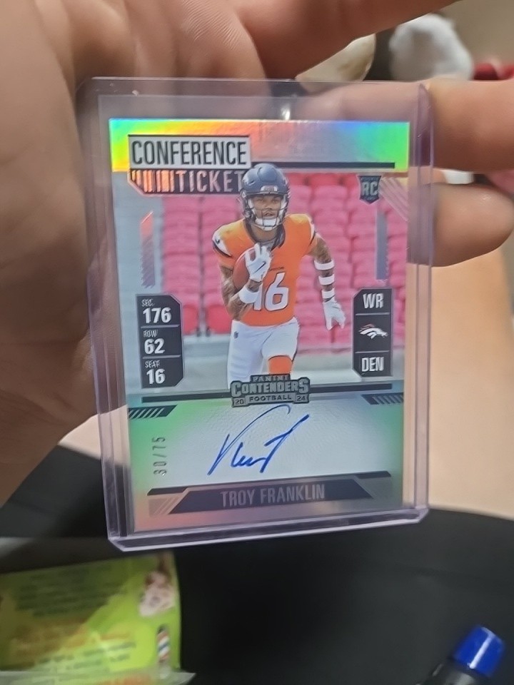 2024 Panini Contenders Troy Franklin Conference Ticket Auto RC 62/75