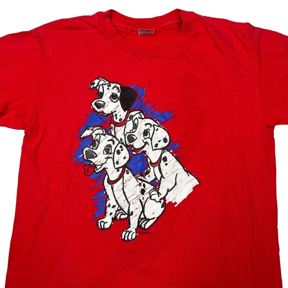Camiseta Disney Vintage Años 90 101 Dálmatas Gráfico Hanes Roja Juvenil L 14/16 Foto 3 de 4