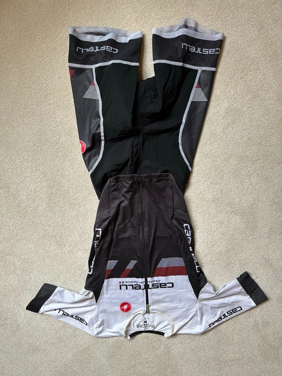 Traje de triatlón Castelli San Remo para hombre negro rojo blanco mediano