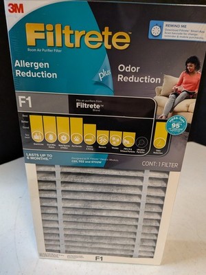 3M Filtrete F1 Room Air Purifier Filter HEPA Allergen Reducer 1pc
