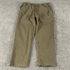 American Eagle Joggers Men's Medium Tan Canvas Stretch Drawstring Active T546