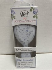 New Wet Brush x Love Shack Fancy MINI Detangler Hair Brush English Ivy Blue