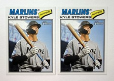 2026 Topps Heritage SP Kyle Stowers #395  Short Print 2 Card LOT