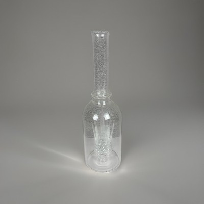 Milagro Limited Edition Tequila Hand Blown Glass Bottle w Agave Plant Rare Empty