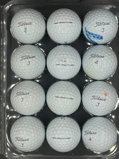 Titleist Pro V1 Left Dot AAA 12 Used Golf Balls 3A RARE in Clamshell