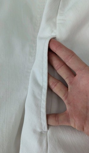 Ralph Lauren Green Label White Cotton Fit & Flare Dress Side Pockets Size 10 - Picture 13 of 13