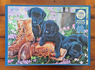 Cobble Hill Puzzle ''Trouble in the Garden'' 500 Piece Jigsaw Puzzle, Complete
