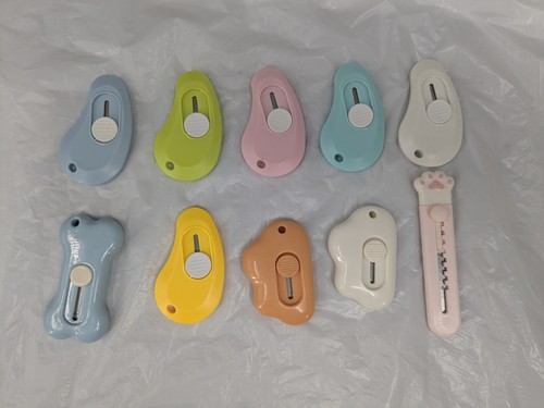 10 Stück Mini einziehbare Allzweckmesser Taschen-Boxöffner, Bandschneider, NEU - Bild 8 von 8