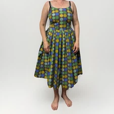 Toast Womens Summer Cotton Dress Polka Dot size 12