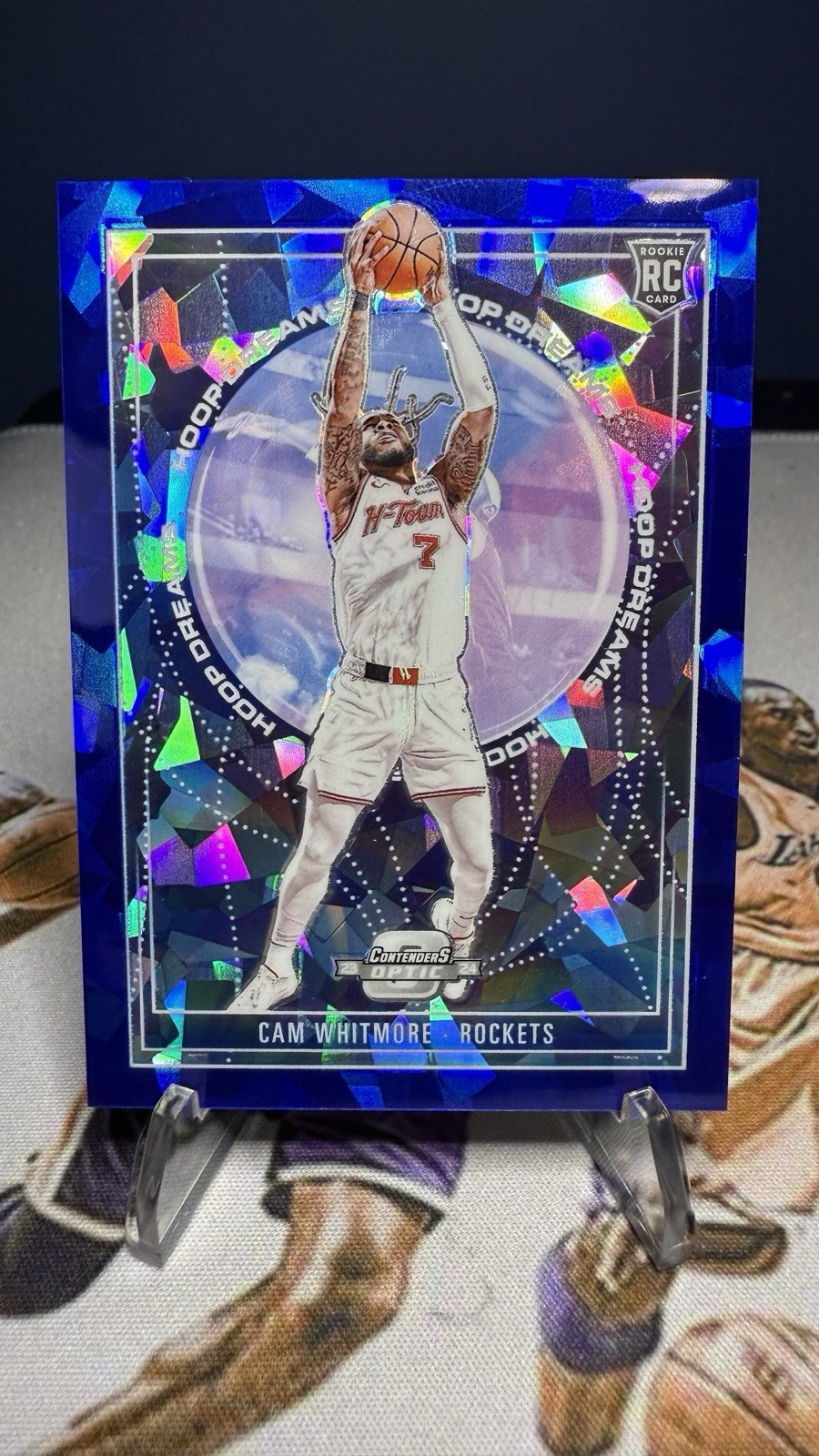 Cam Whitmore 2023-24 Panini Contenders Optic /75 Blue Ice Hoop Dreams #11