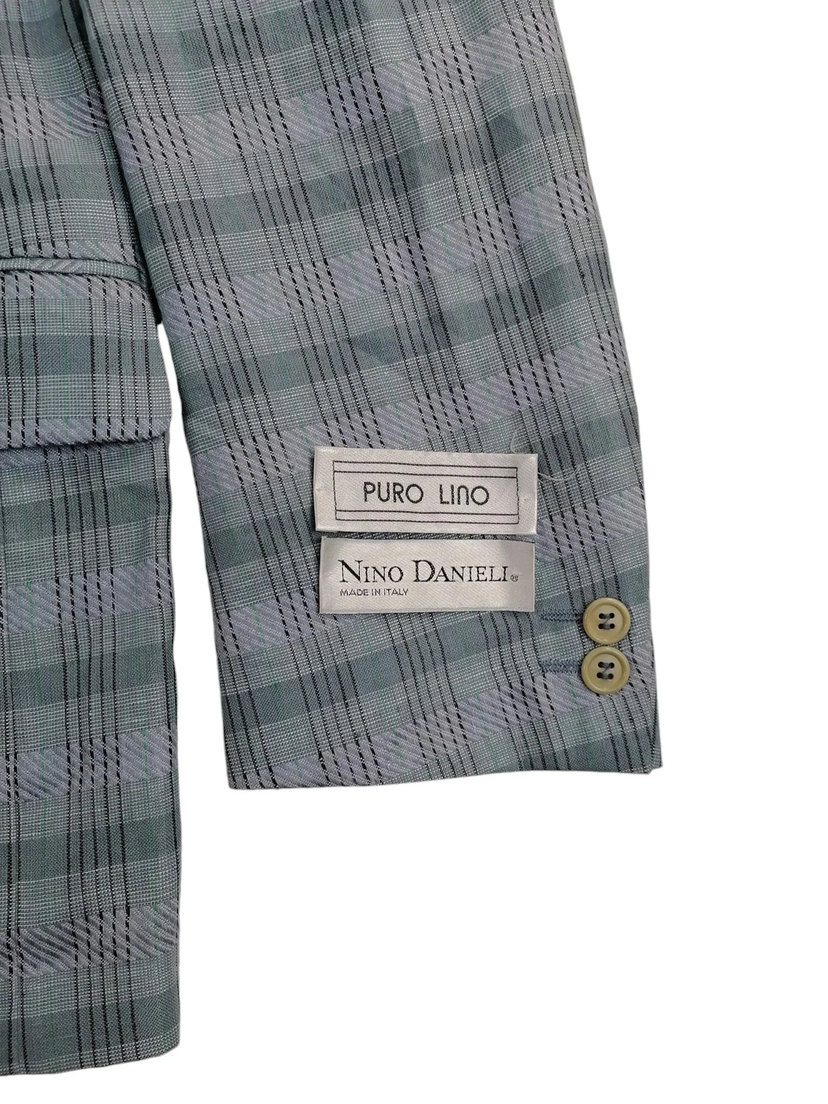 Nino Danieli Men's Linen Linen Blazer Jacket Vintage Made in Italy Size 46 - product detail image 4