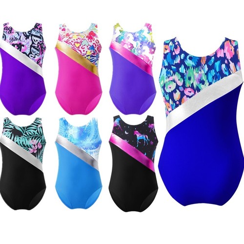 Kids Girls Swimwear Swimming Bathing Suit Holiday Bodysuit Shiny Swimsuit Beach - Picture 2 of 54