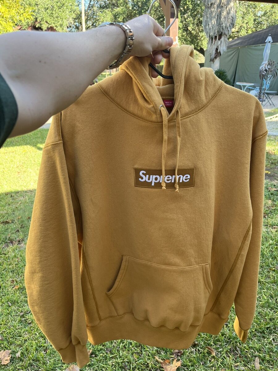 Supreme FW21 Box Logo Hooded Sweatshirt Hoodie Light Mustard Supreme FW21 Box Logo Hooded Sweatshirt Hoodie Light Mustard