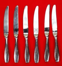 6X Dinner Table Knives International Silver Cirque Stainless Flatware 9" Knife