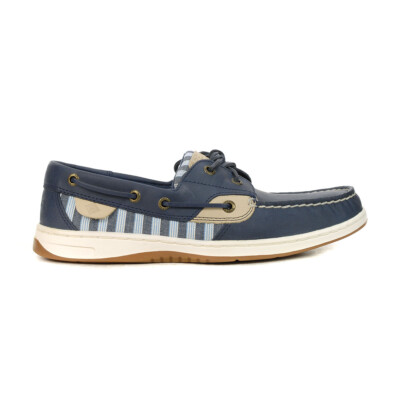 Sperry Women's Bluefish Navy Stripe Boat Shoes STS88383