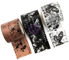 Prima Marketing Traveler's Journal Decorative Tape 3/Pkg-Butterfly Notes, 35mm/1