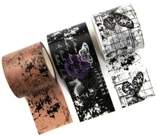 Prima Marketing Traveler's Journal Decorative Tape 3/Pkg-Butterfly Notes, 35mm/1