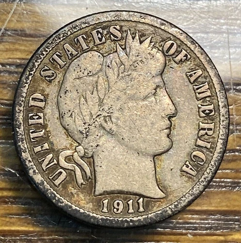 1911 Barber Dime Nice Original Choice VF CHN
