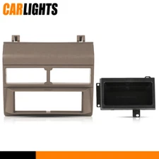 Fit For 1988-94 Chevy GMC Trucks Beige Pocket Radio Dash Bezel Kit Mount Trim