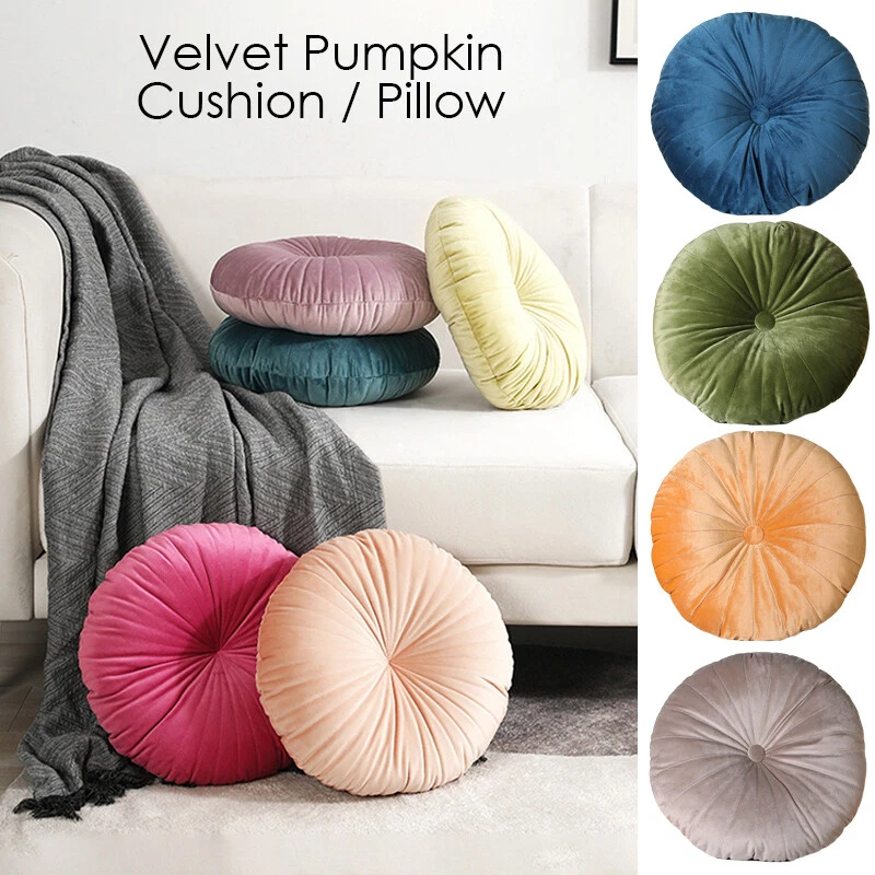 Round pouf pillow top