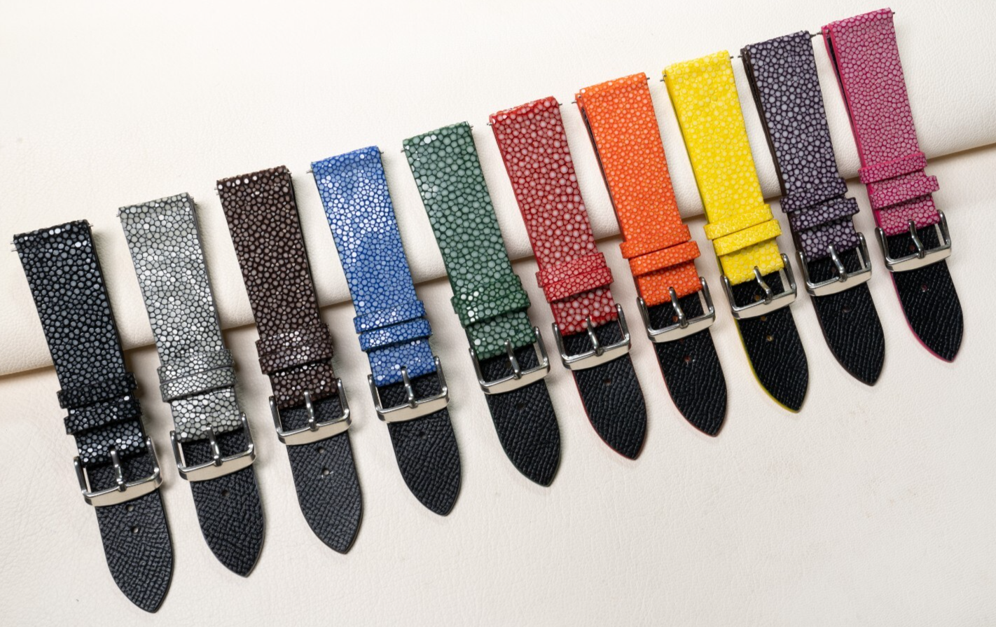 Stingray Watch Band, Quick Release 16mm - 24mm Men Stingray Watch Band Unpadded