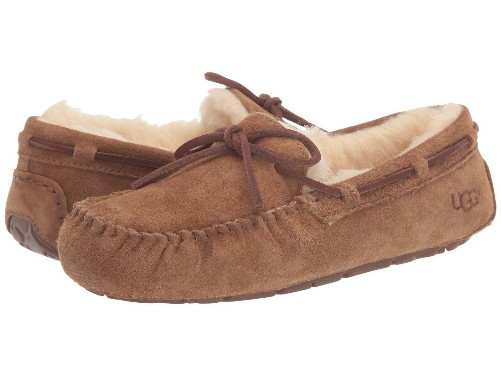 Women's Shoes UGG DAKOTA Suede Indoor/Outdoor Moccasin Slippers 1107949  CHESTNUT
