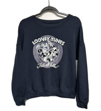 Women's Looney Tunes Sweatshirt Size Navy Blue S