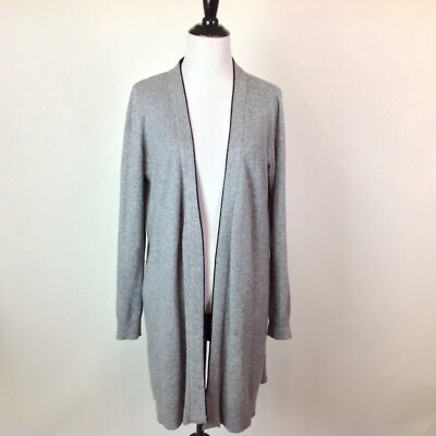 Fate Open Cardigan Sweater Womens Small Angora Wool Gray