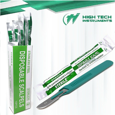 Sterile Disposable Scalpels #10 - 10 Pcs Single Use Suitable For DERMAPLANING