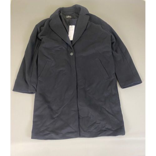 Alo VIP Blazer Trench Coat Women's L Black Lightweight Outerwear Jacket New NWT