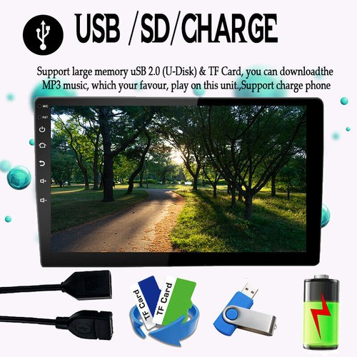 10" Radio de coche Navi Android 2Din Wifi GPS BT Pantalla táctil Reproductor MP5 - Imagen 10 de 13